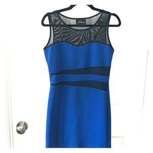 Sassy Mesh Cutout Dress 💃 - Royal Blue and Black